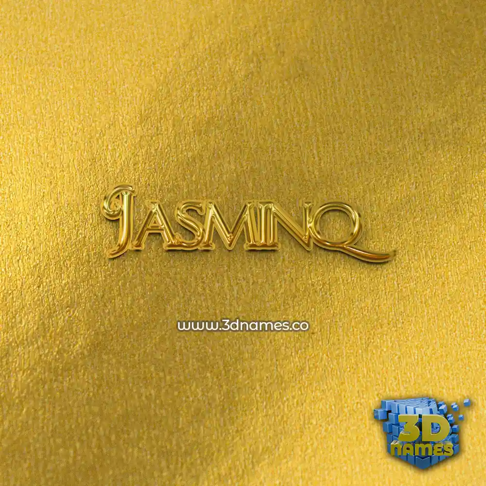 jasminq in All Gold style - 3D name wallpaper