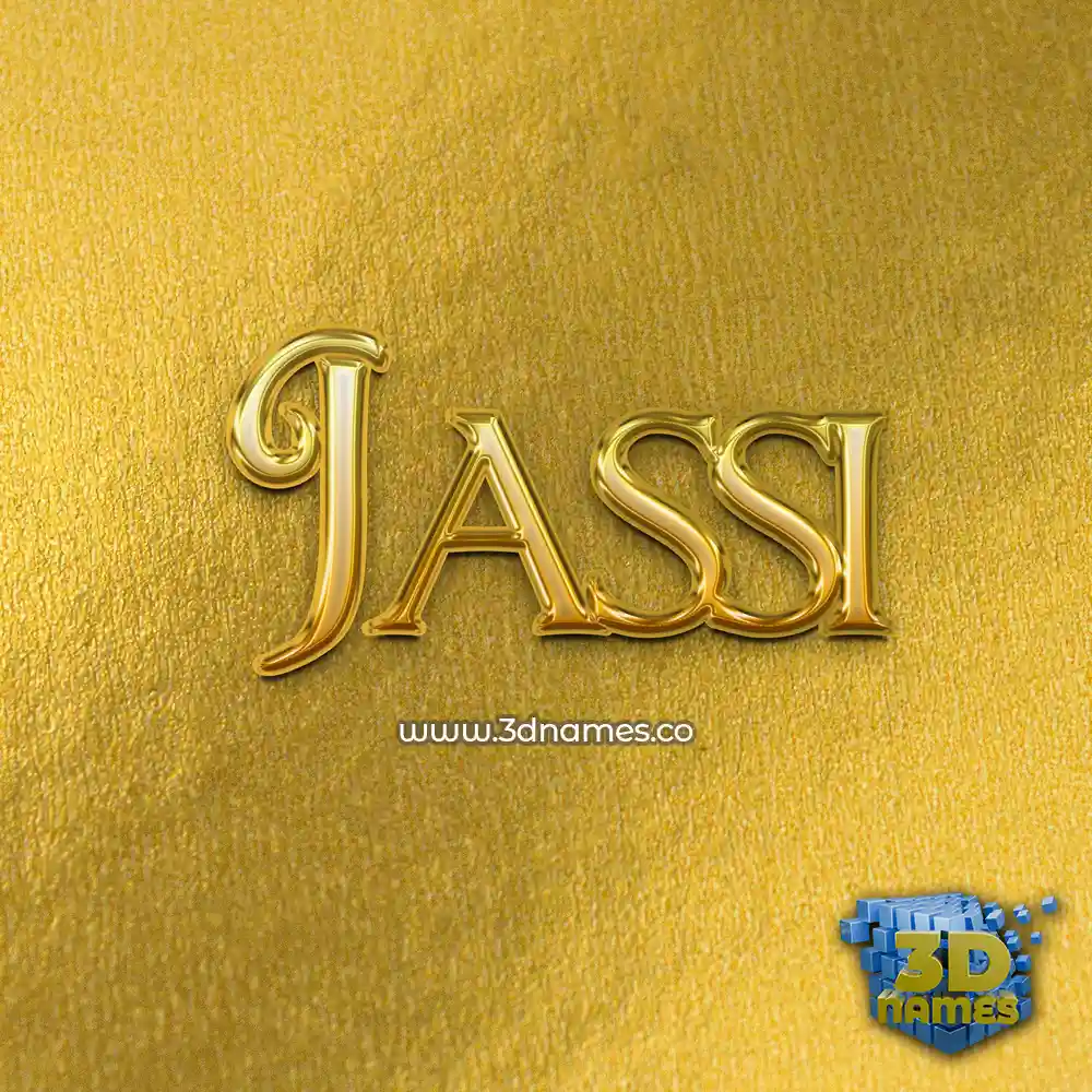 jassi in All Gold style - 3D name wallpaper