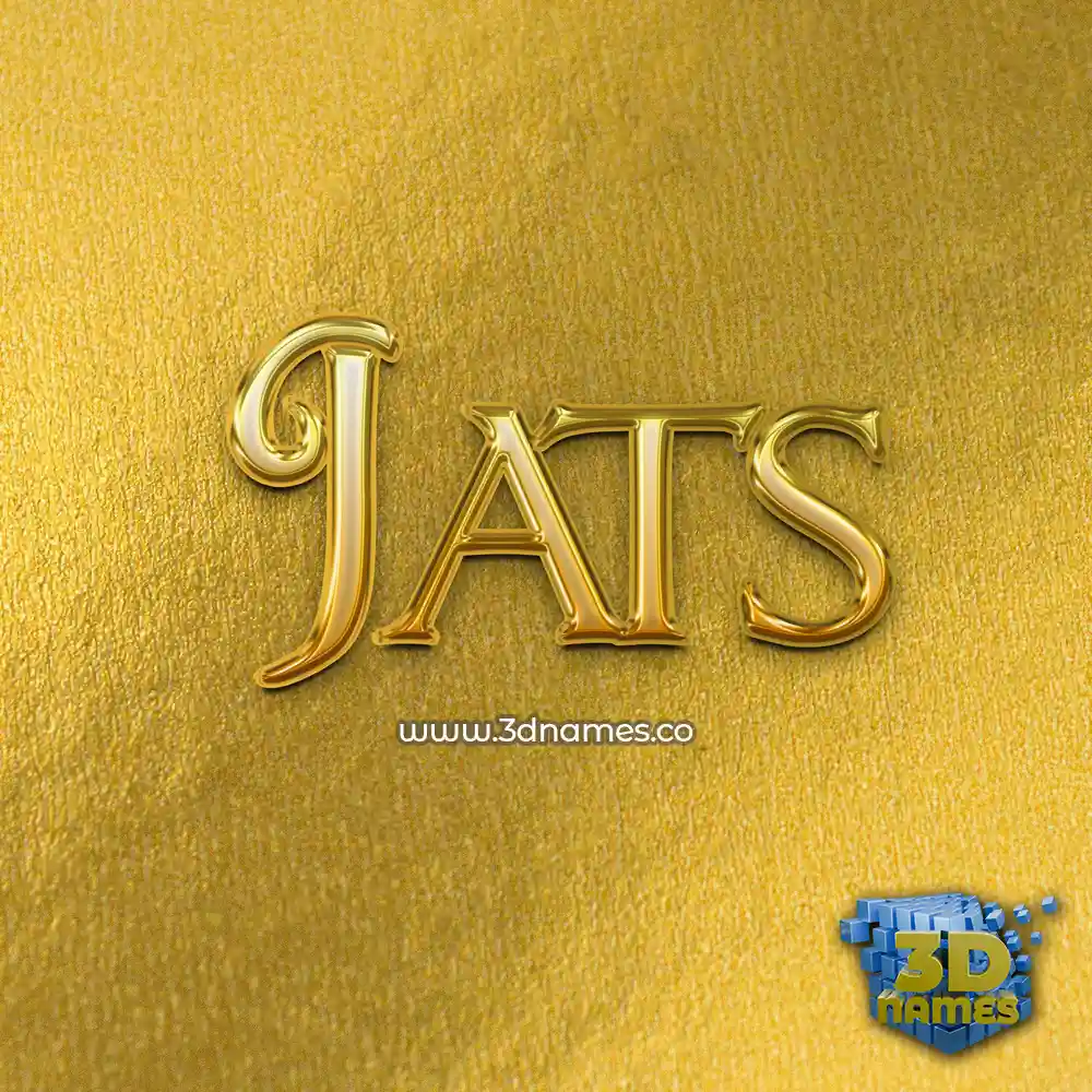jats in All Gold style - 3D name wallpaper
