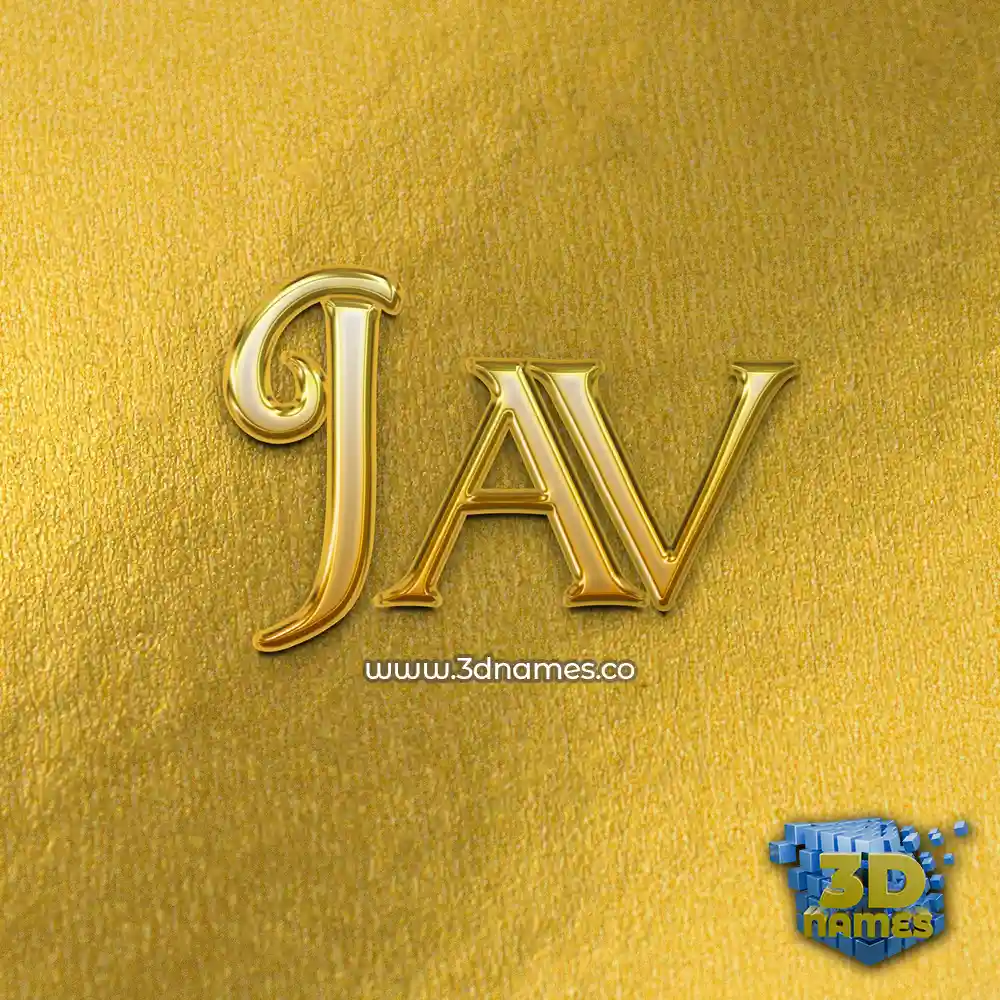 jav in All Gold style - 3D name wallpaper