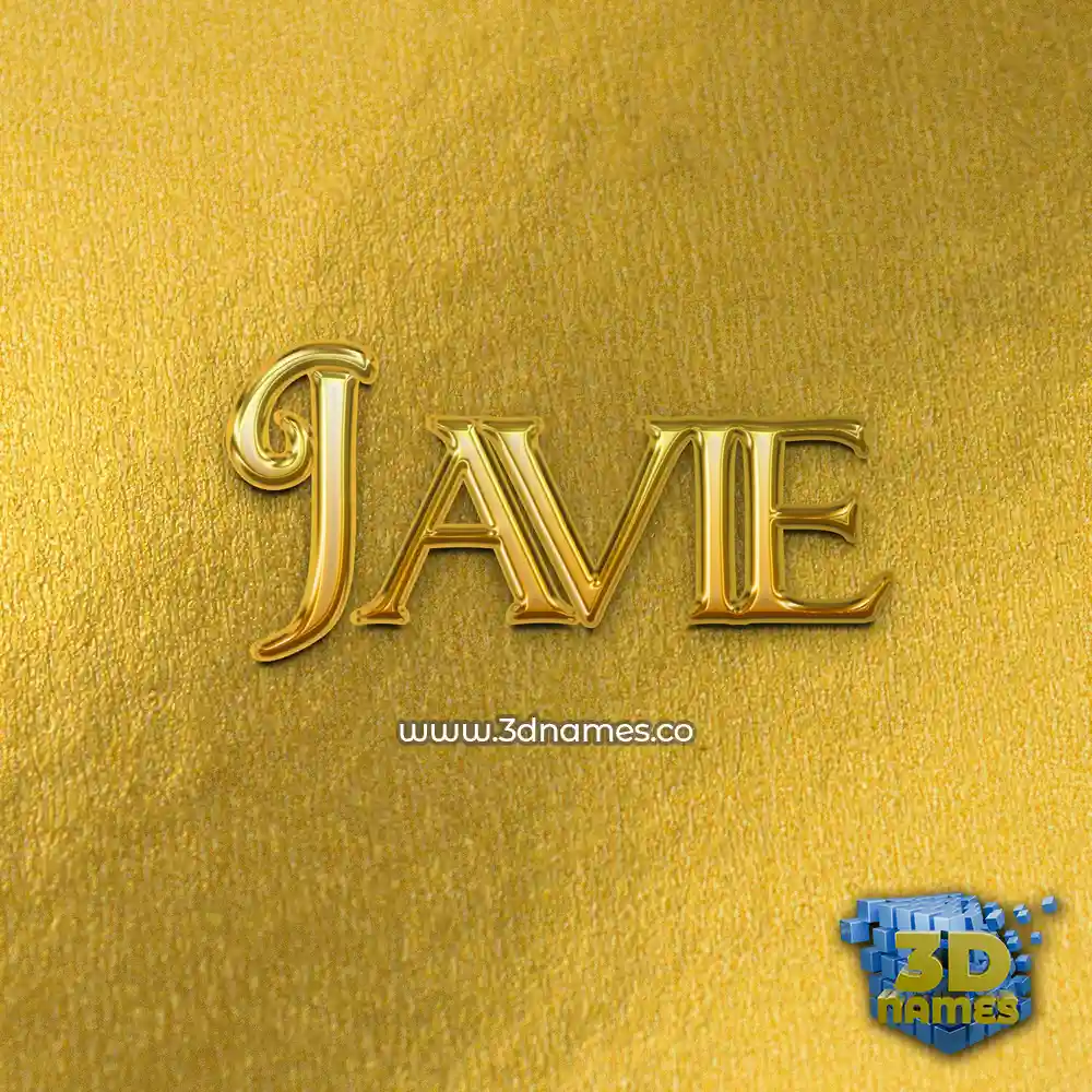 javie in All Gold style - 3D name wallpaper