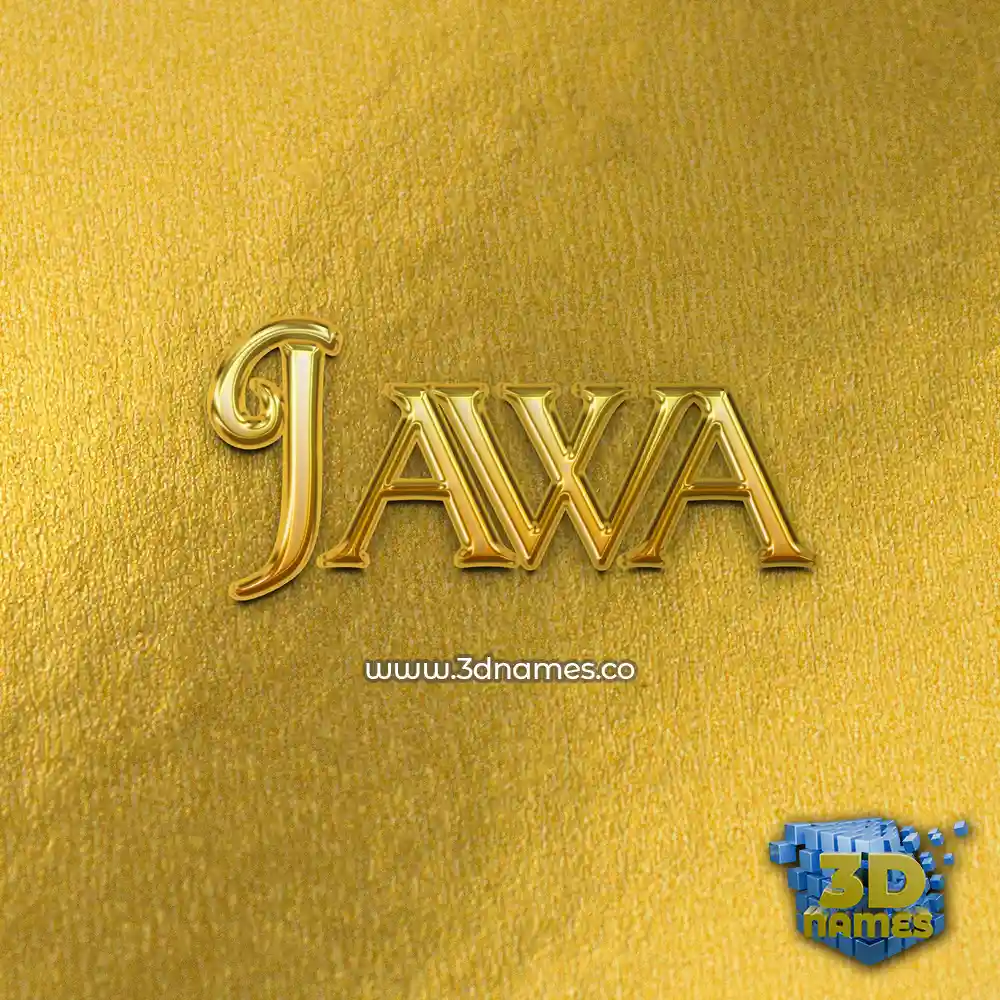 jawa in All Gold style - 3D name wallpaper