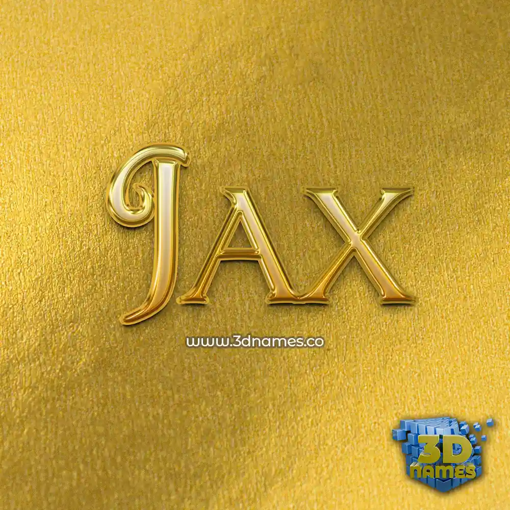 jax in All Gold style - 3D name wallpaper