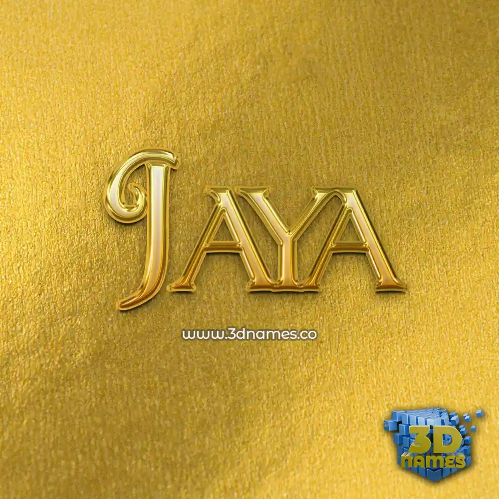 jaya in All Gold style - 3D name wallpaper