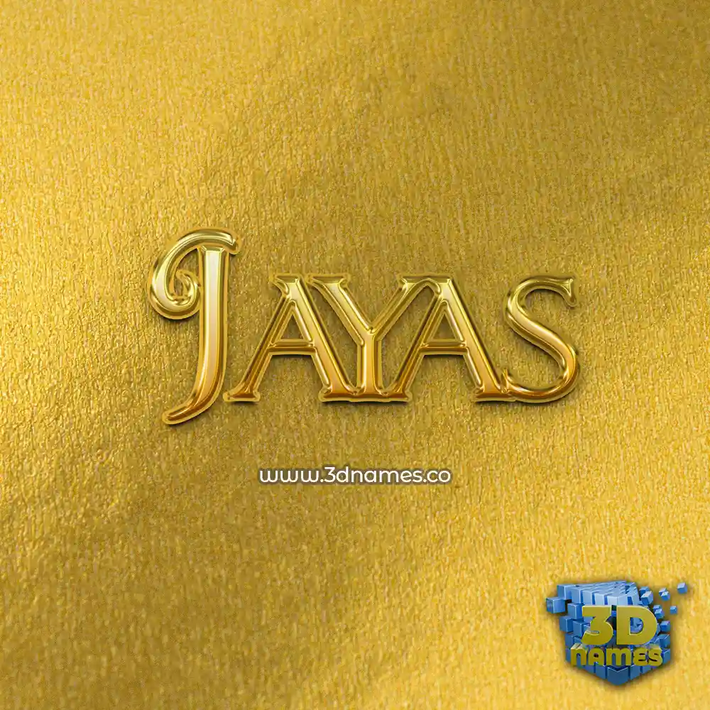 jayas in All Gold style - 3D name wallpaper