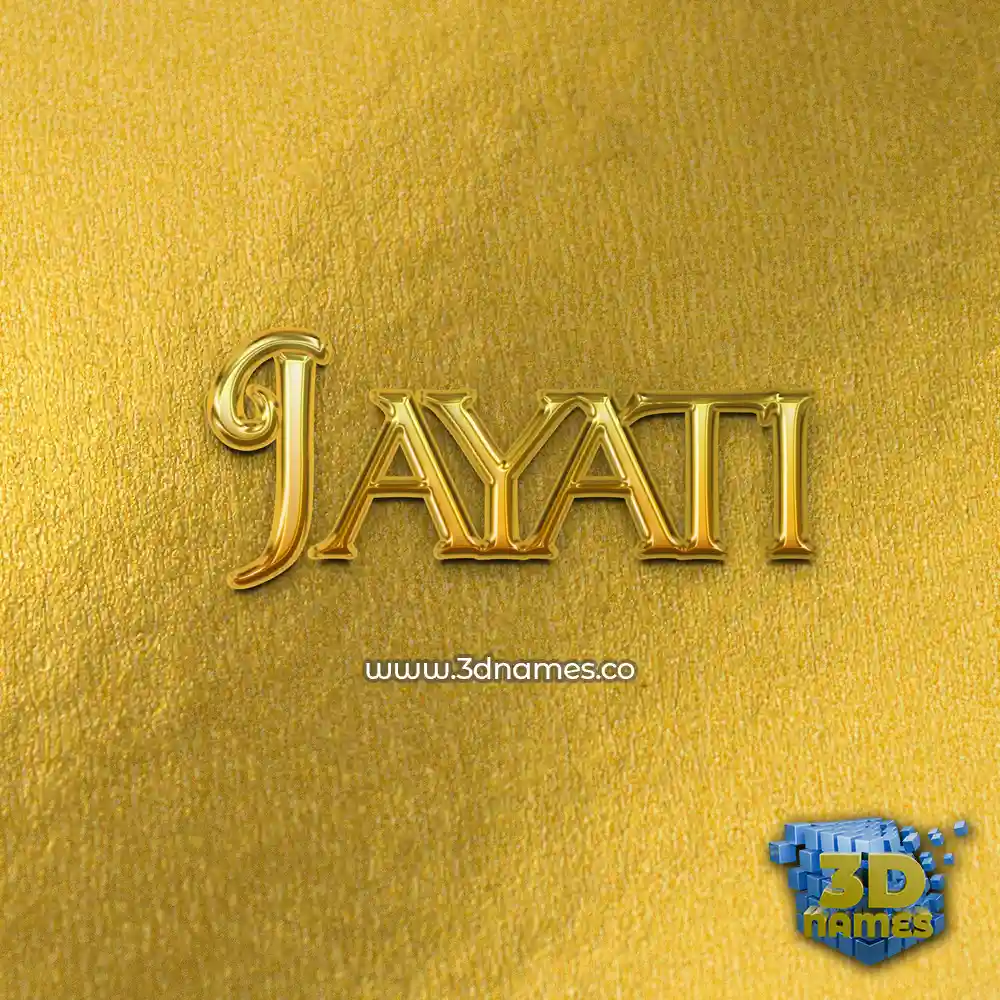 jayati in All Gold style - 3D name wallpaper