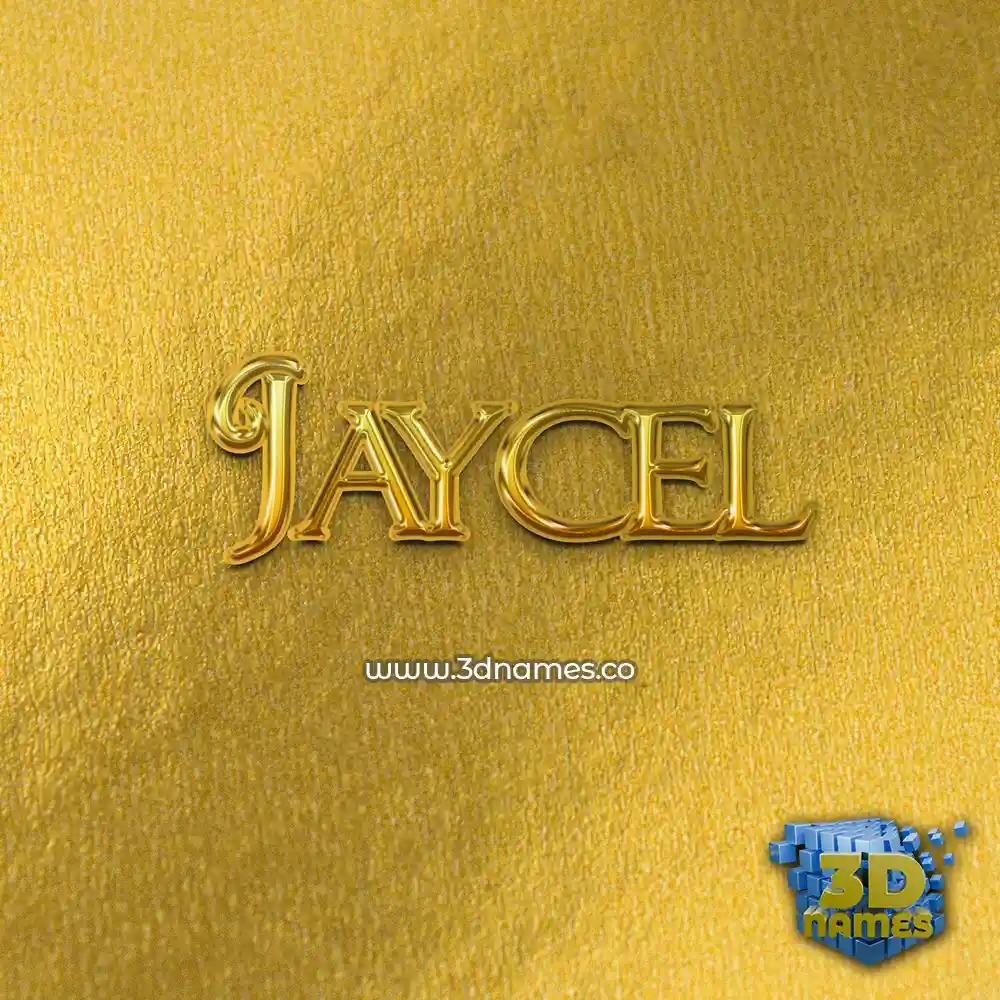 jaycel in All Gold style - 3D name wallpaper