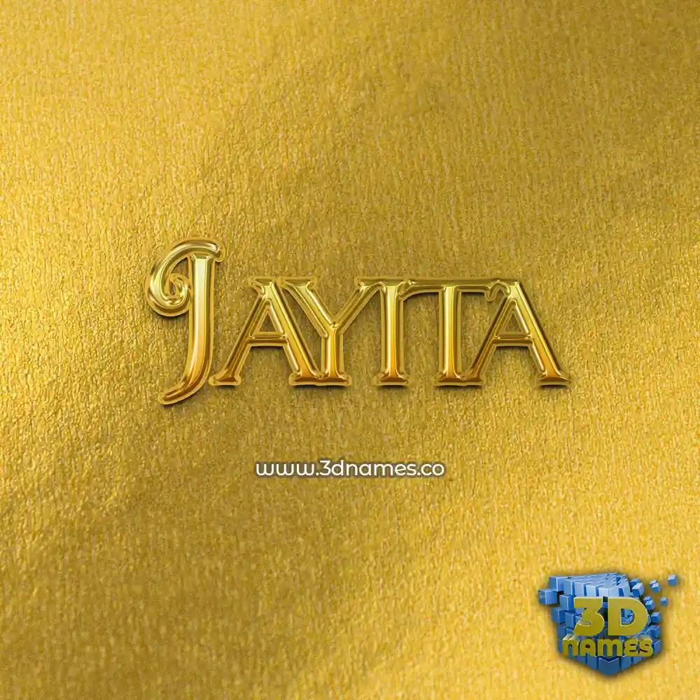 jayita in All Gold style - 3D name wallpaper
