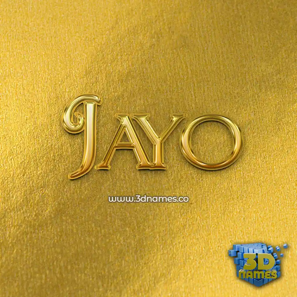 jayo in All Gold style - 3D name wallpaper