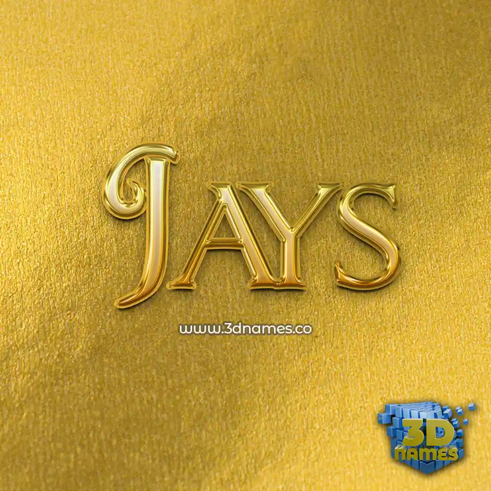 jays in All Gold style - 3D name wallpaper