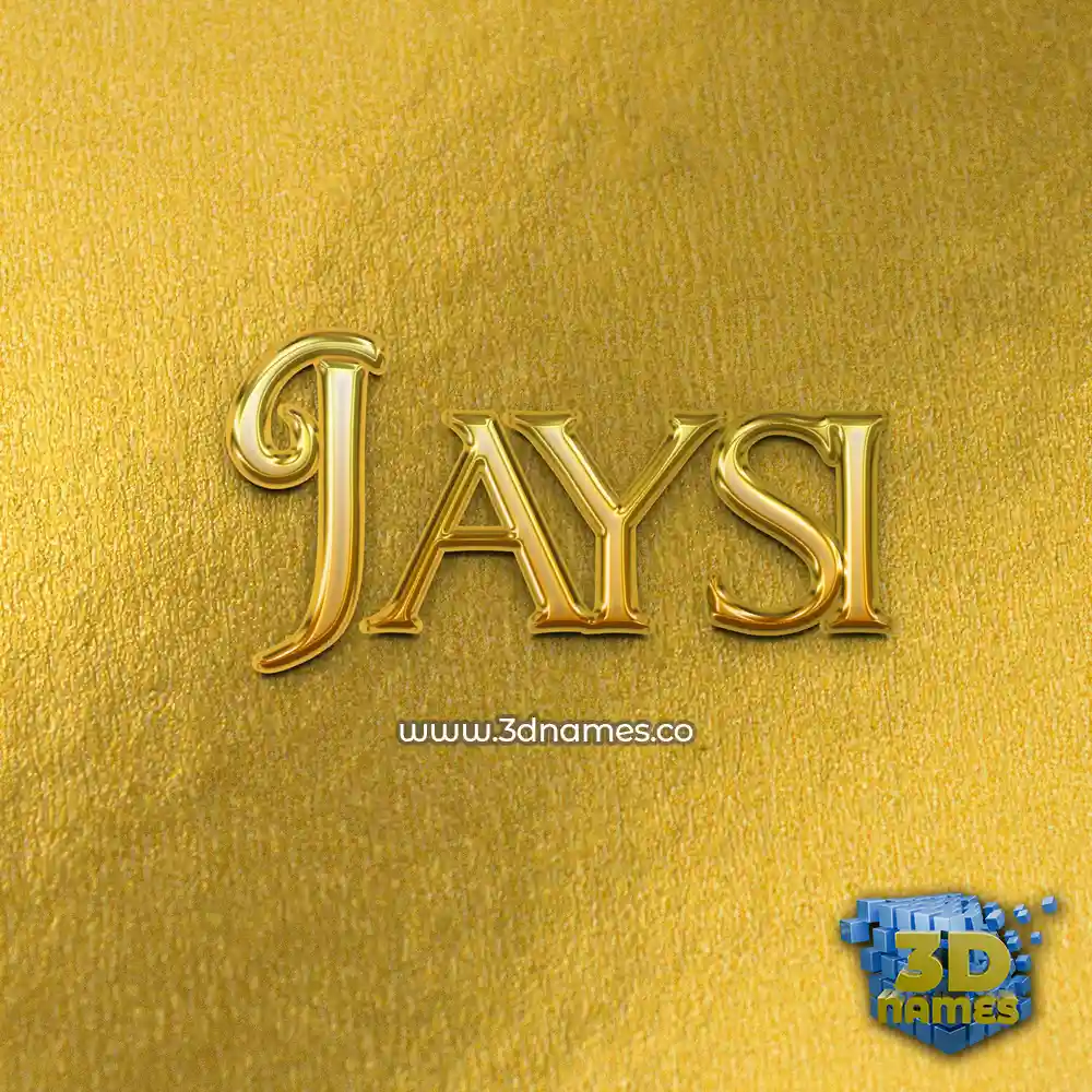 jaysi in All Gold style - 3D name wallpaper