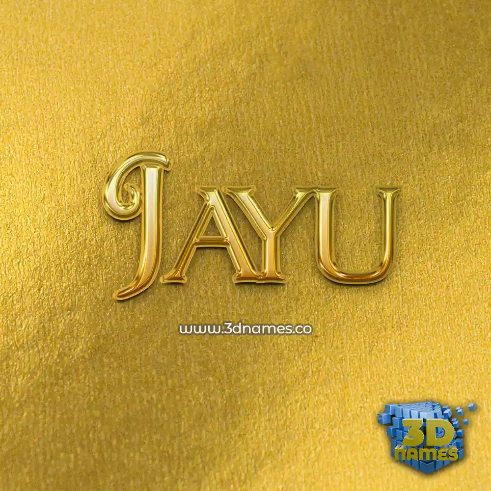 jayu in All Gold style - 3D name wallpaper