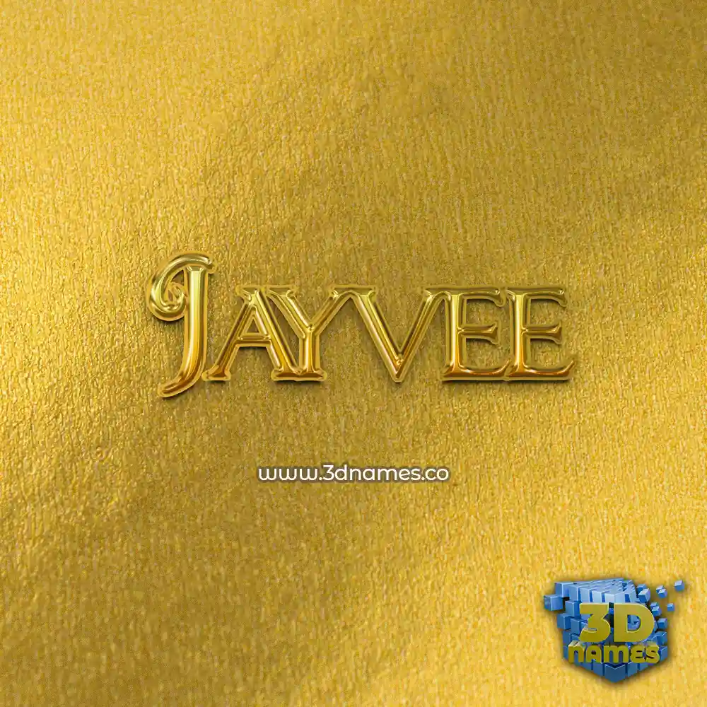 jayvee in All Gold style - 3D name wallpaper