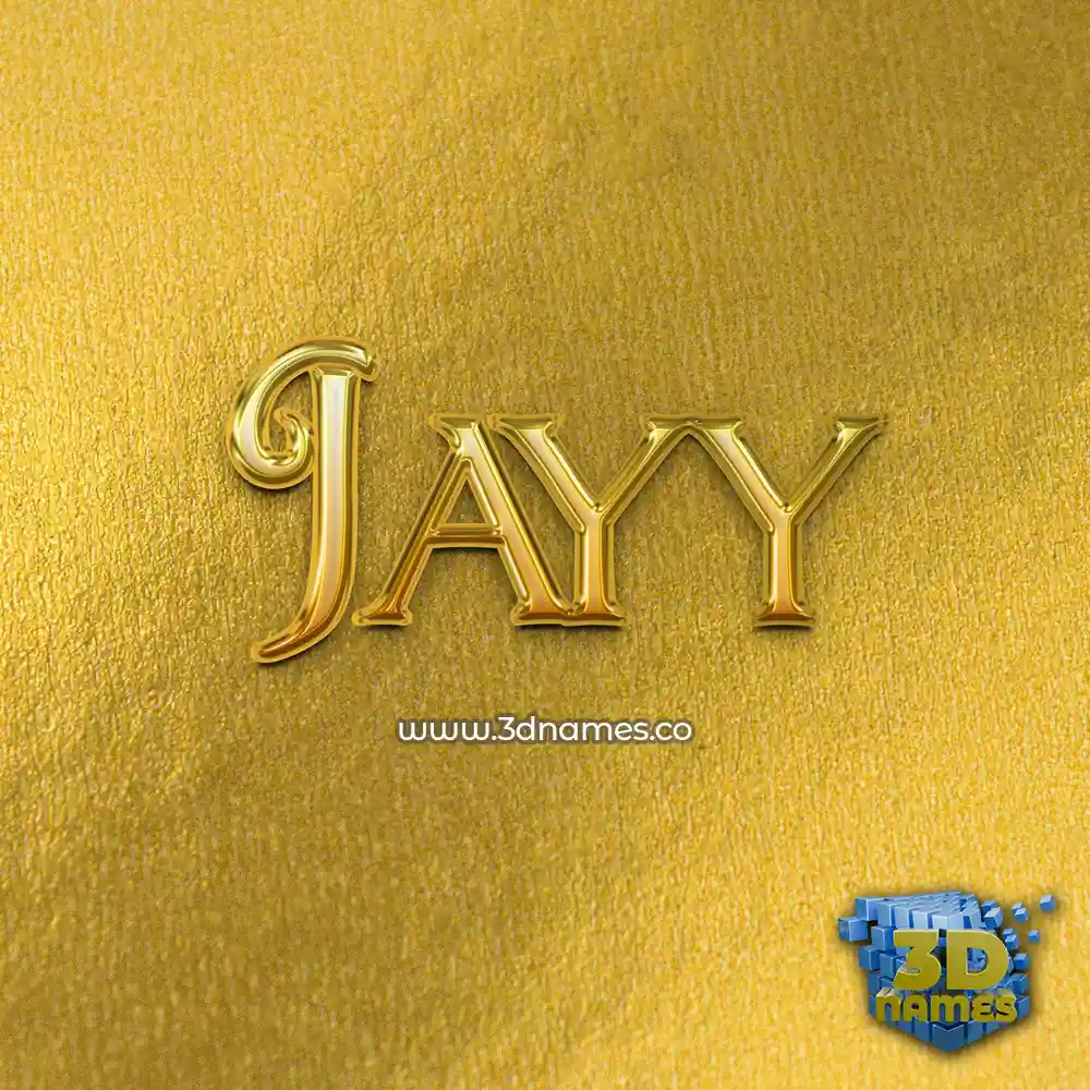 jayy in All Gold style - 3D name wallpaper