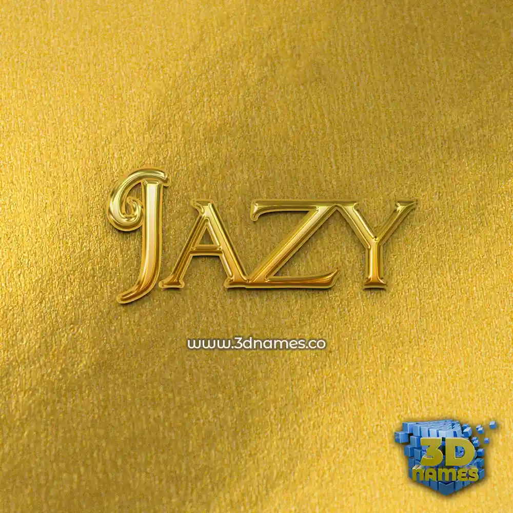 jazy in All Gold style - 3D name wallpaper