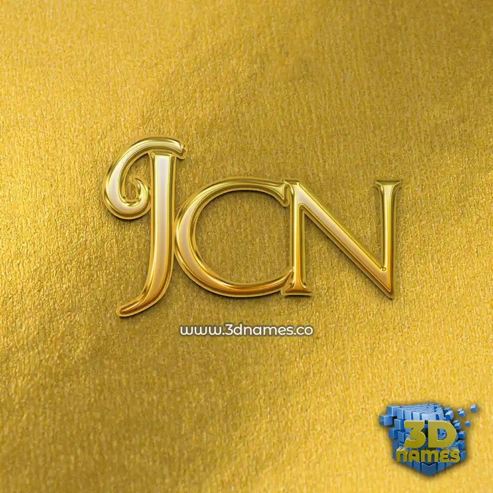 jcn in All Gold style - 3D name wallpaper