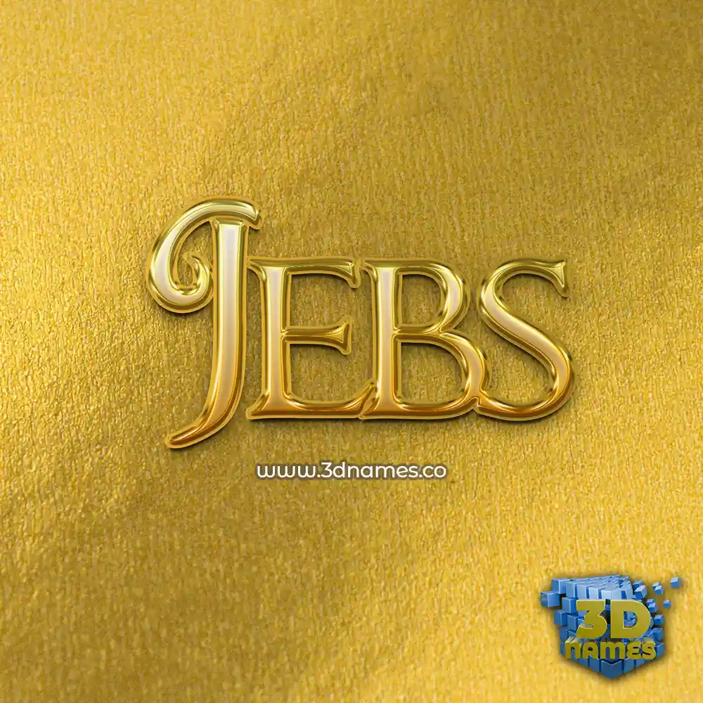 jebs in All Gold style - 3D name wallpaper