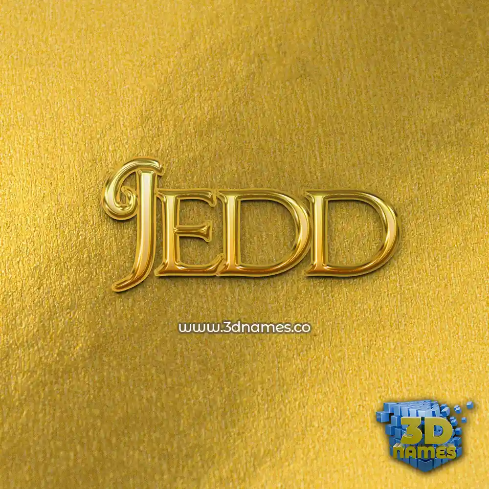 jedd in All Gold style - 3D name wallpaper