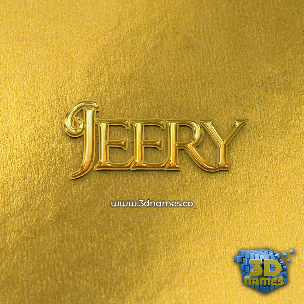 jeery in All Gold style - 3D name wallpaper