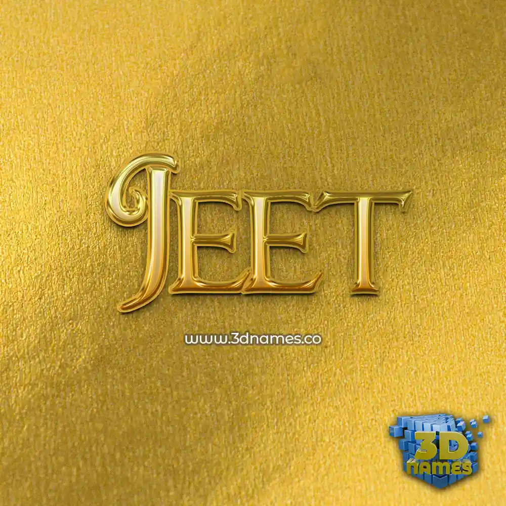 jeet in All Gold style - 3D name wallpaper