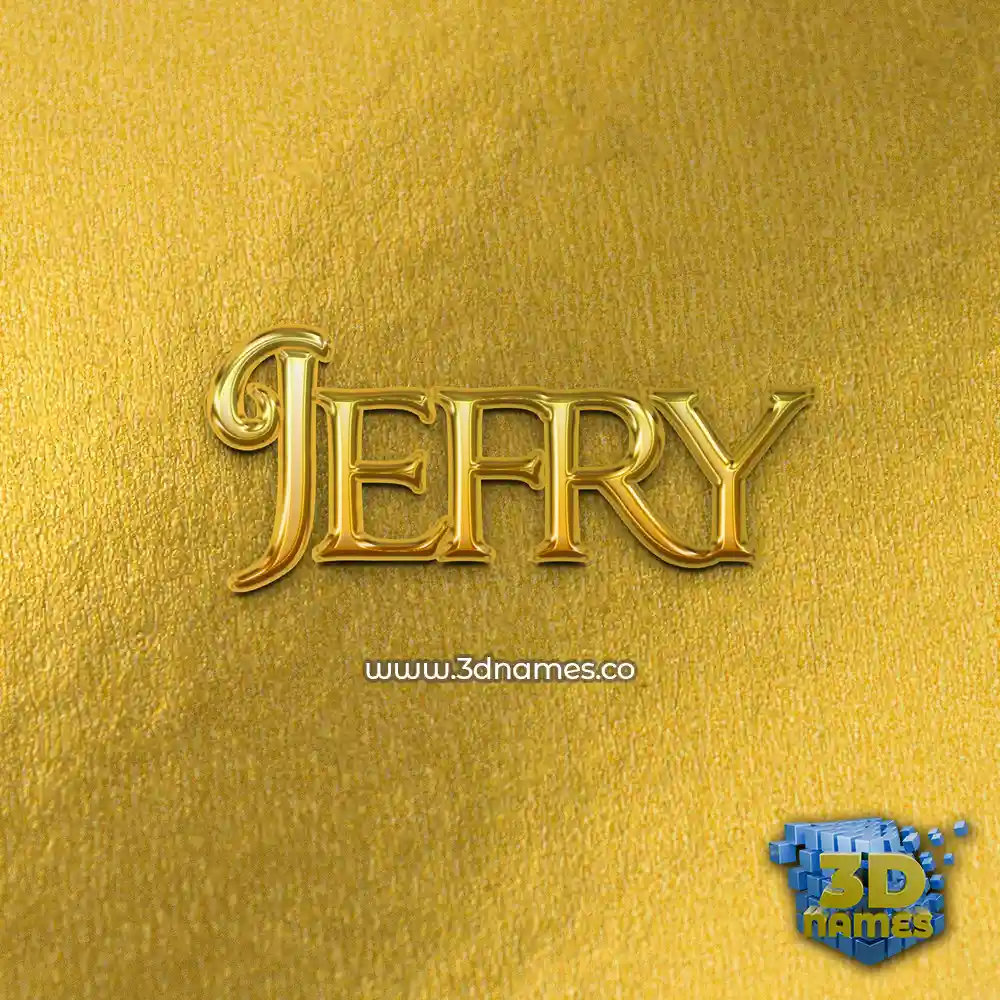 jefry in All Gold style - 3D name wallpaper