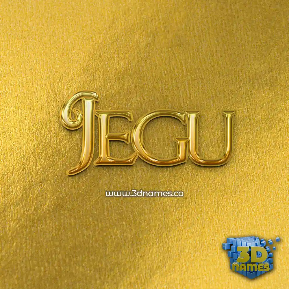jegu in All Gold style - 3D name wallpaper