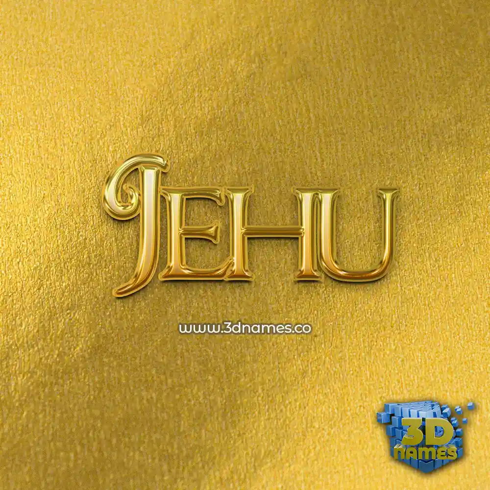 jehu in All Gold style - 3D name wallpaper
