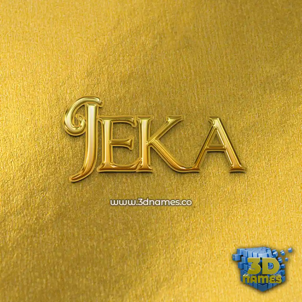 jeka in All Gold style - 3D name wallpaper