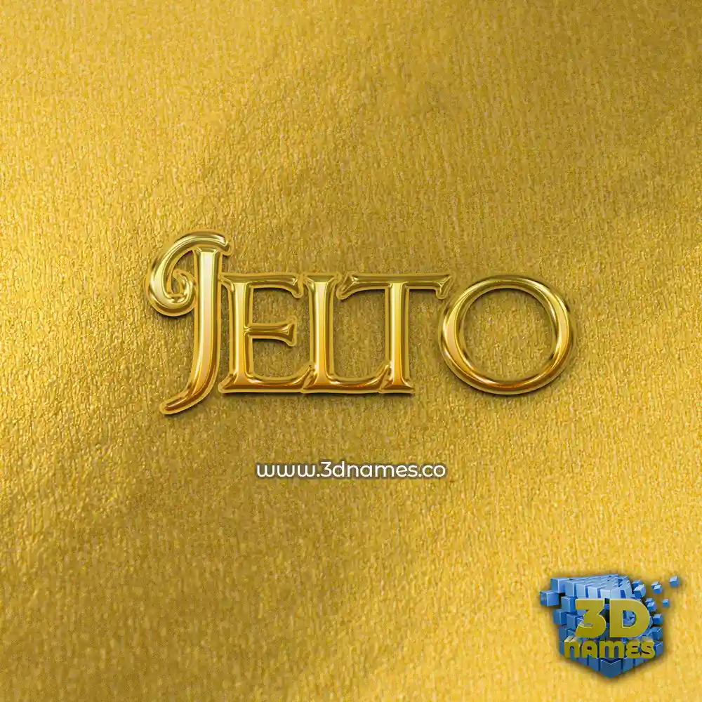 jelto in All Gold style - 3D name wallpaper
