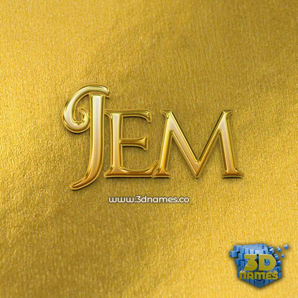 jem in All Gold style - 3D name wallpaper