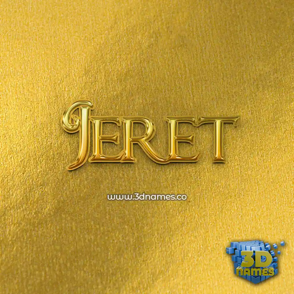 jeret in All Gold style - 3D name wallpaper