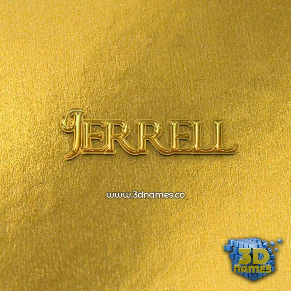 jerrell in All Gold style - 3D name wallpaper