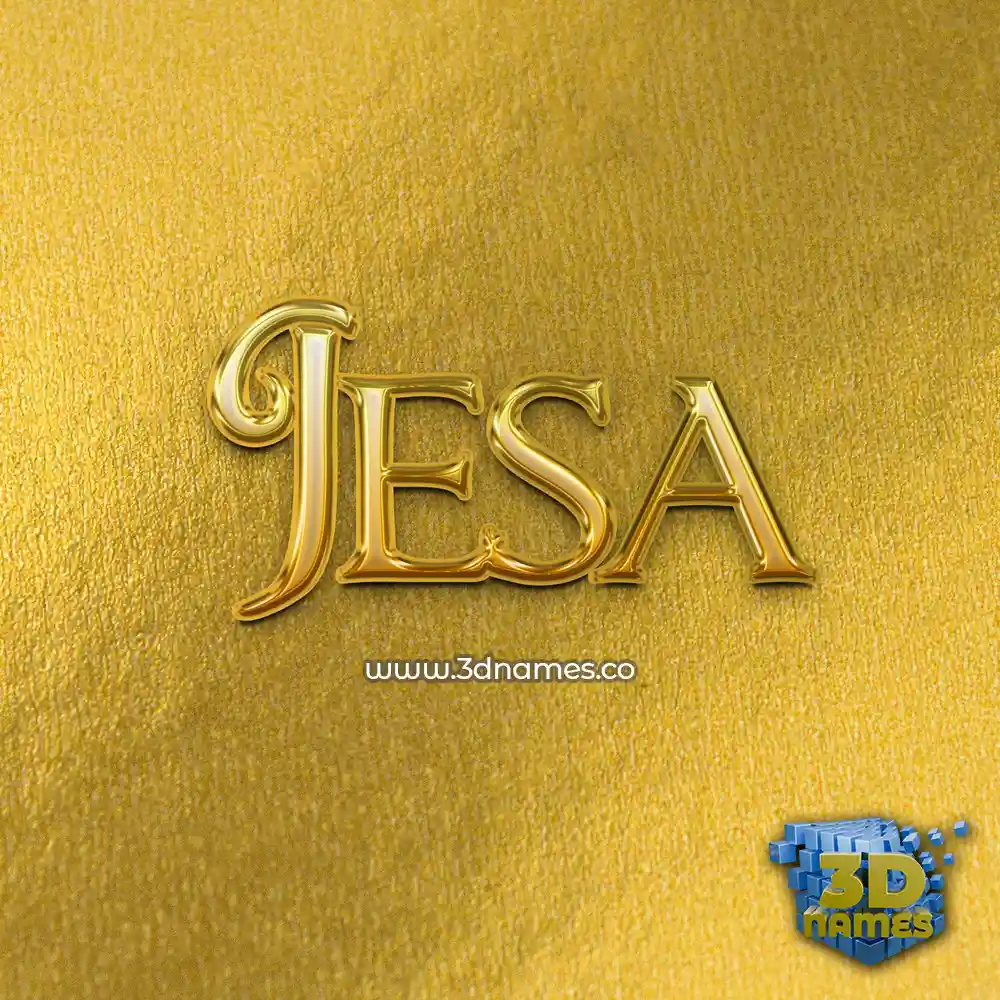 jesa in All Gold style - 3D name wallpaper