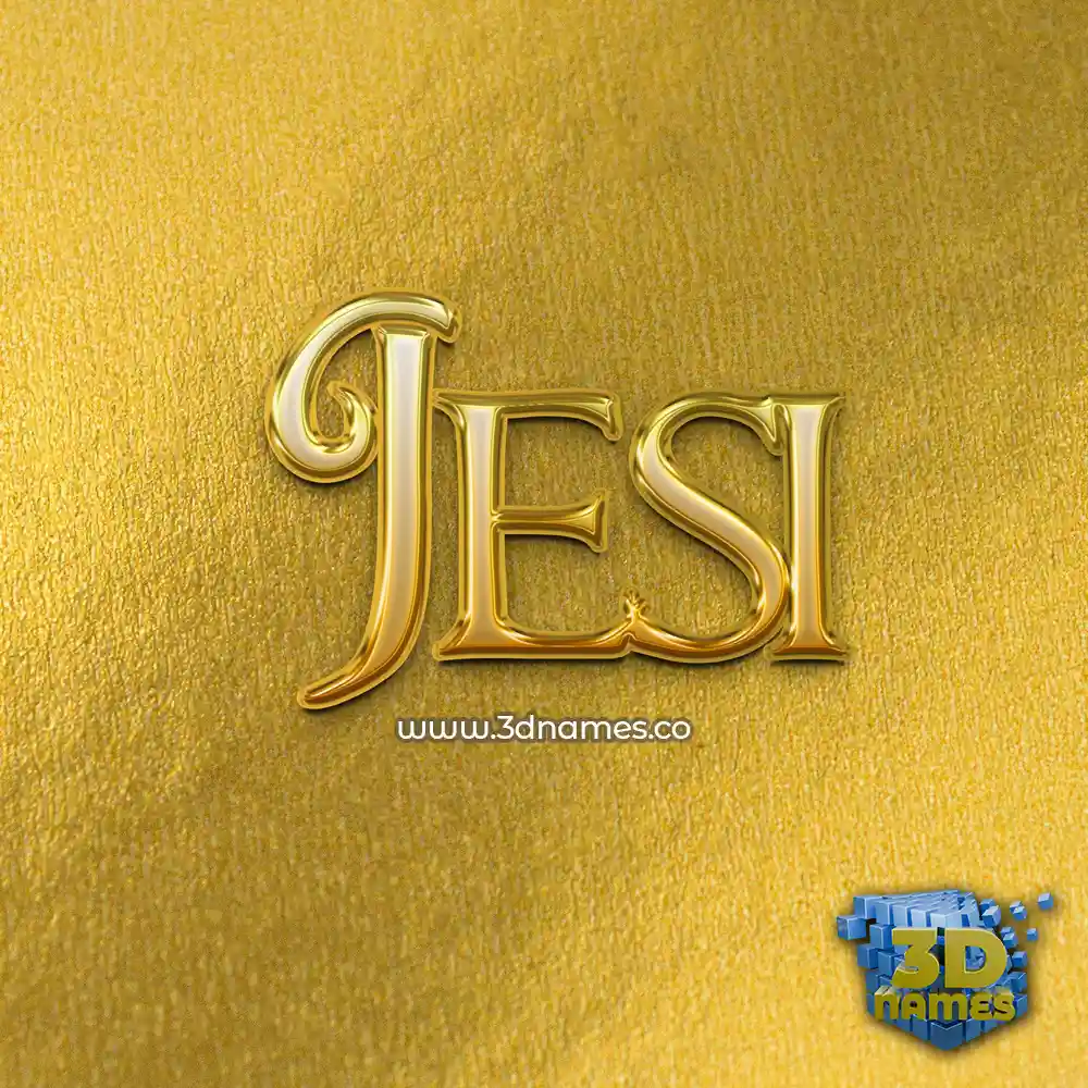 jesi in All Gold style - 3D name wallpaper