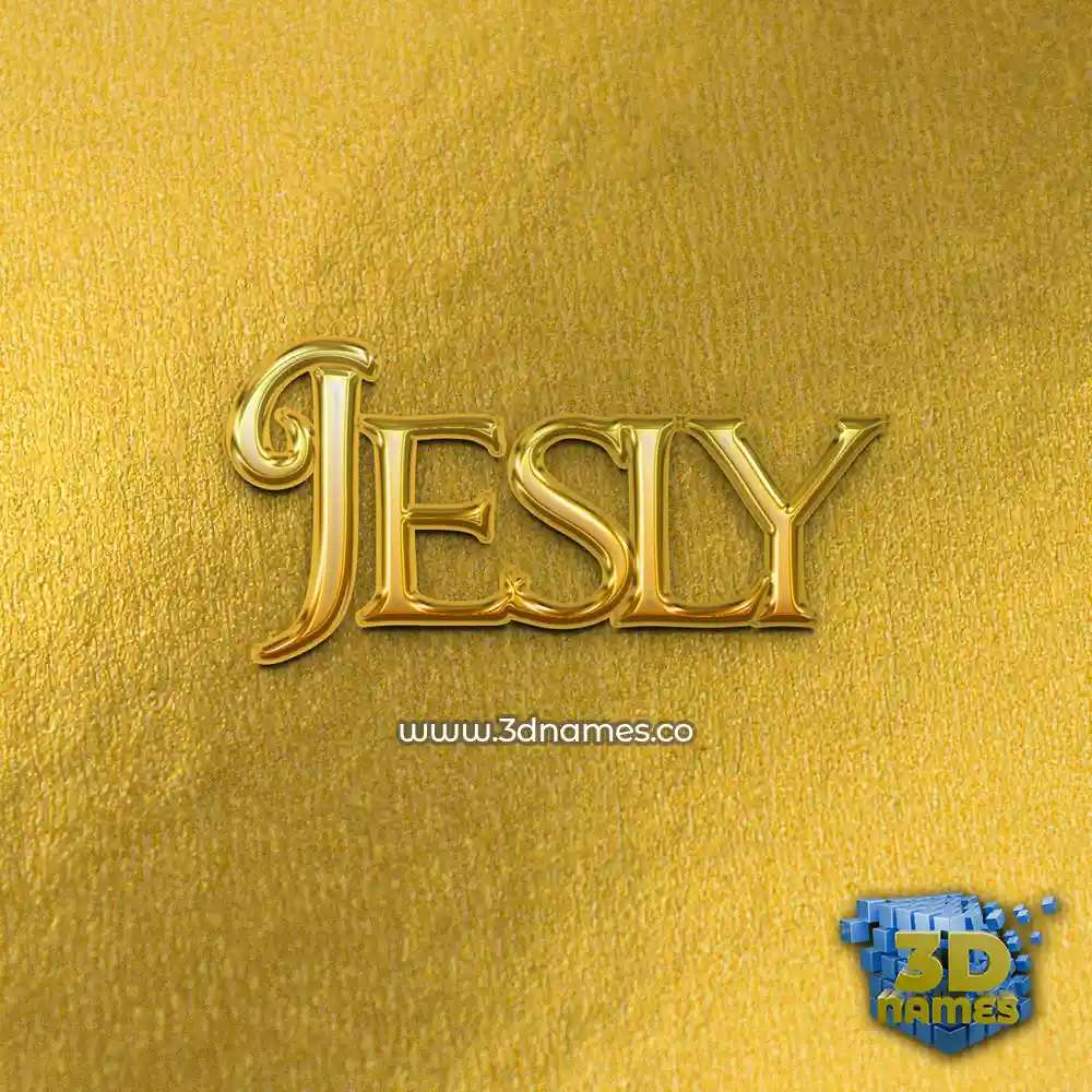 jesly in All Gold style - 3D name wallpaper