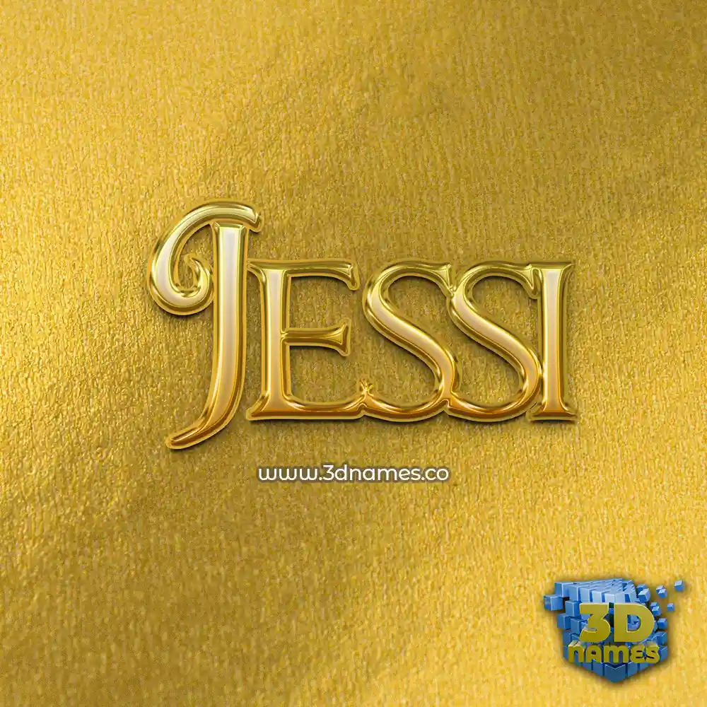 jessi in All Gold style - 3D name wallpaper