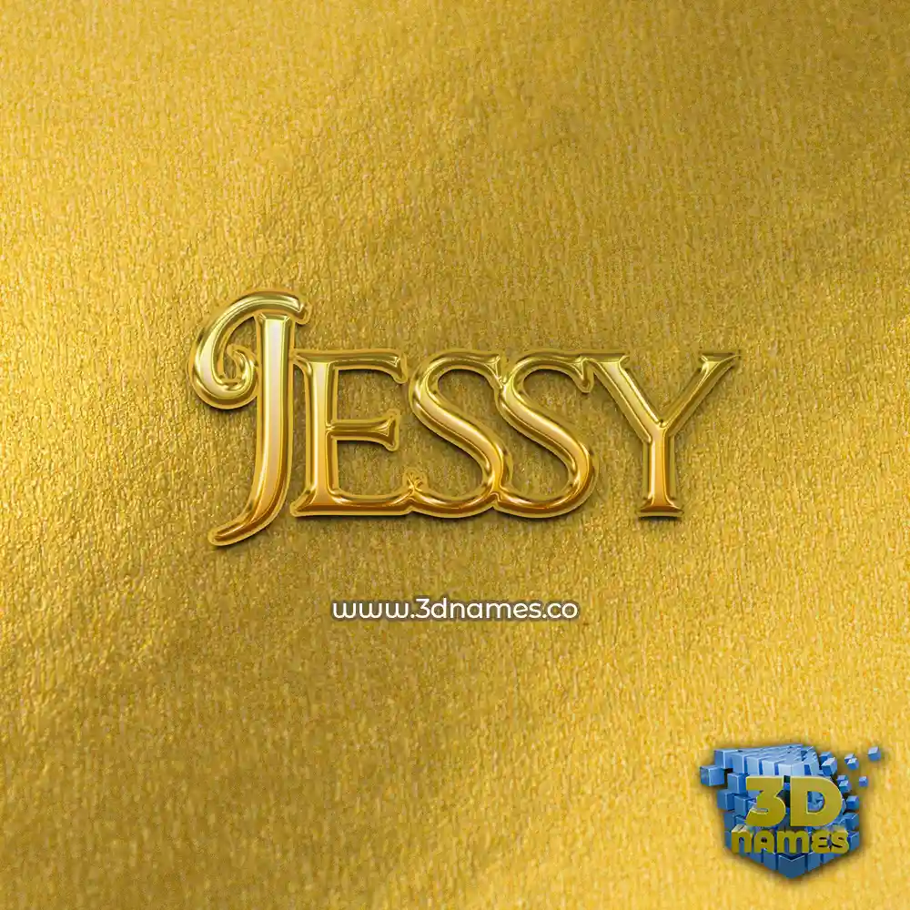 jessy in All Gold style - 3D name wallpaper