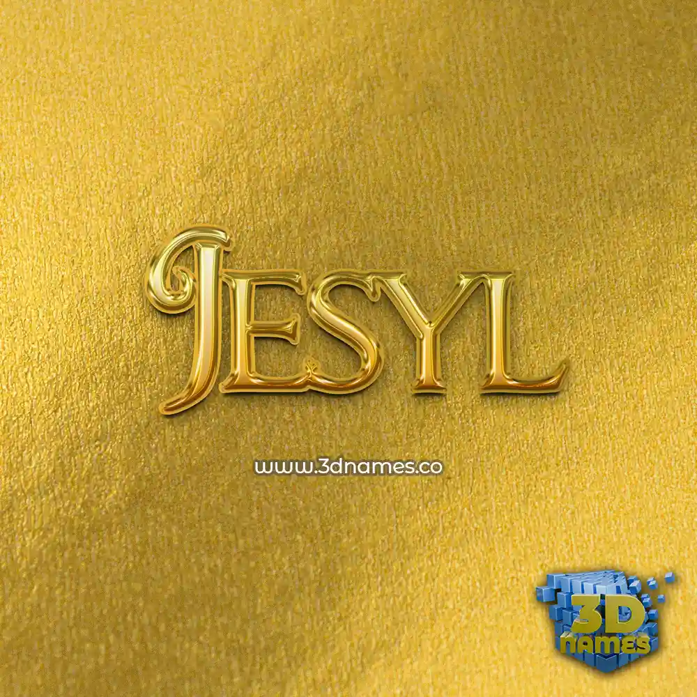 jesyl in All Gold style - 3D name wallpaper