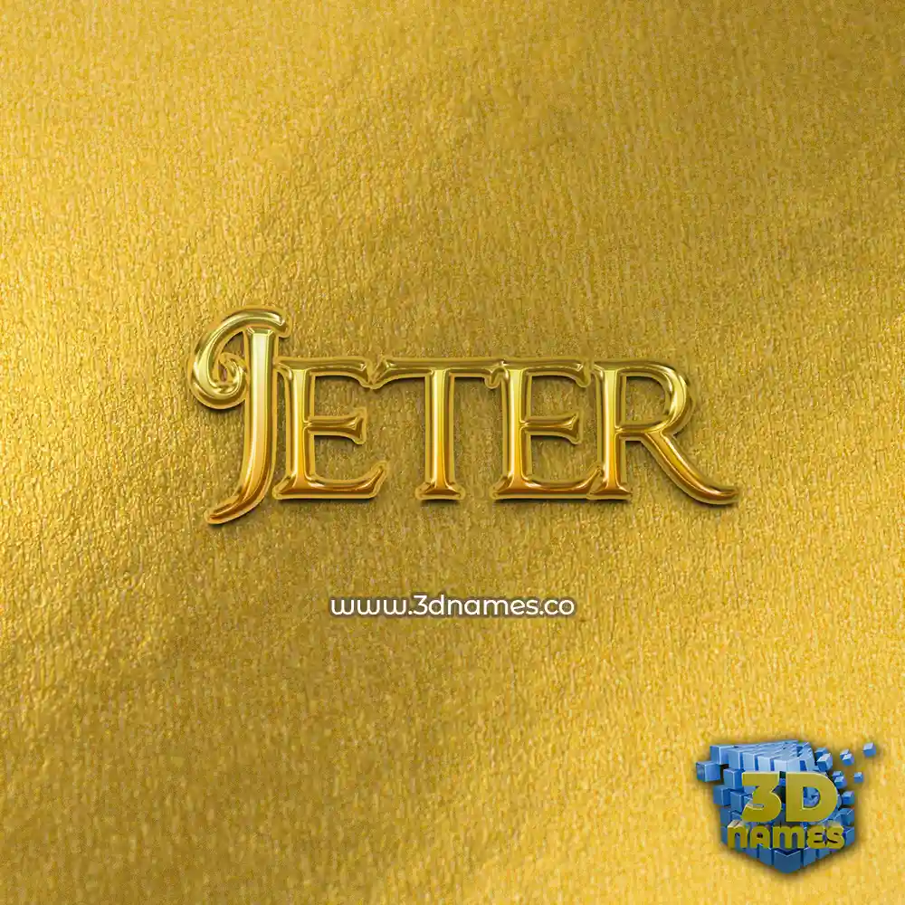 jeter in All Gold style - 3D name wallpaper