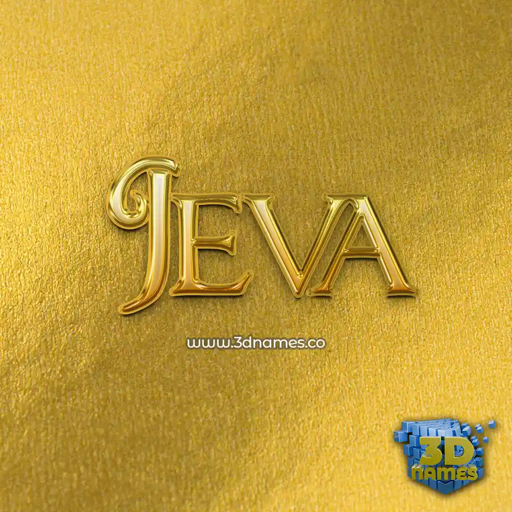 jeva in All Gold style - 3D name wallpaper