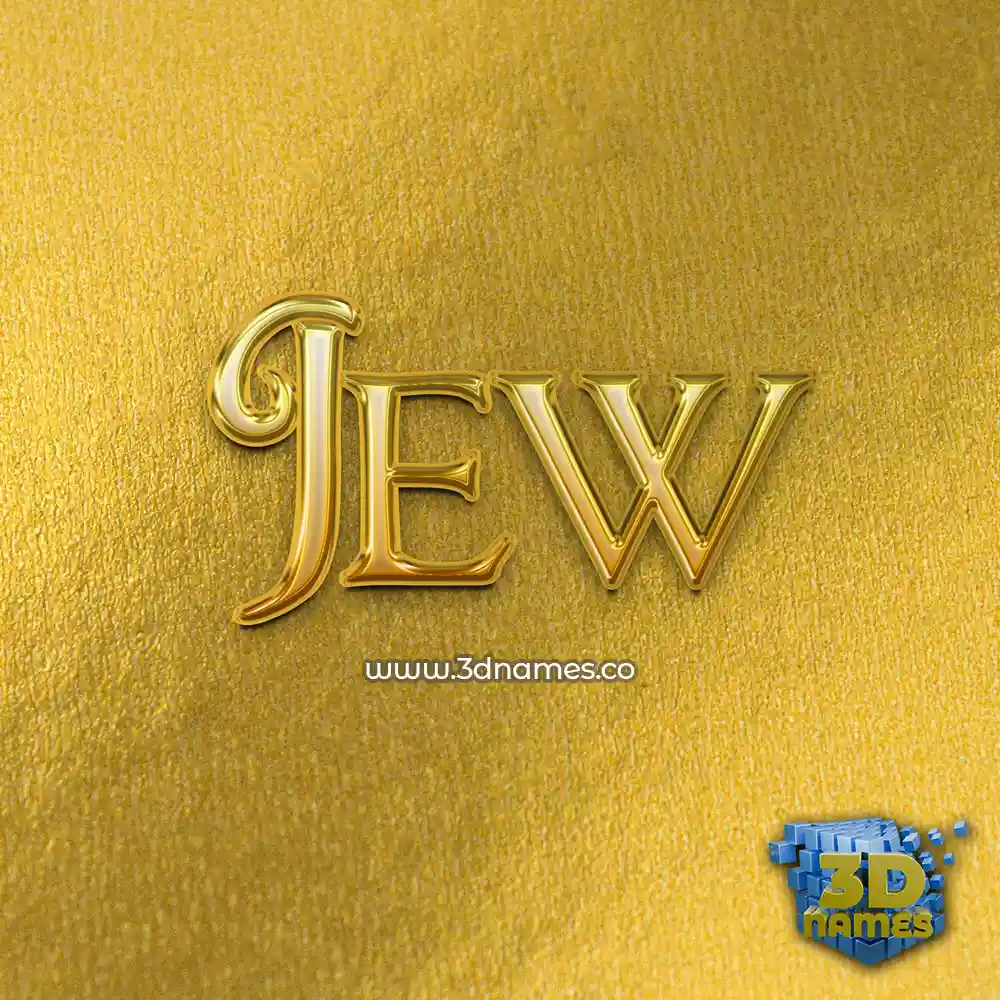 jew in All Gold style - 3D name wallpaper