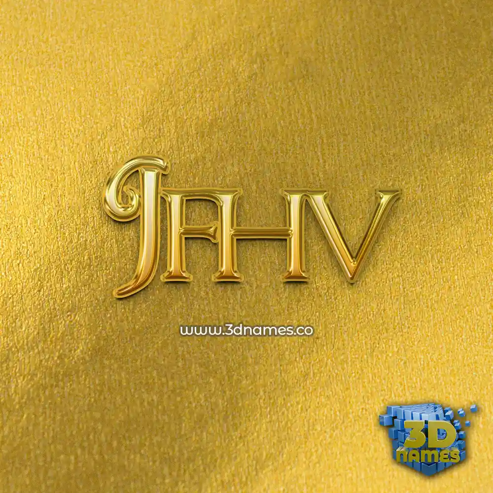 jfhv in All Gold style - 3D name wallpaper
