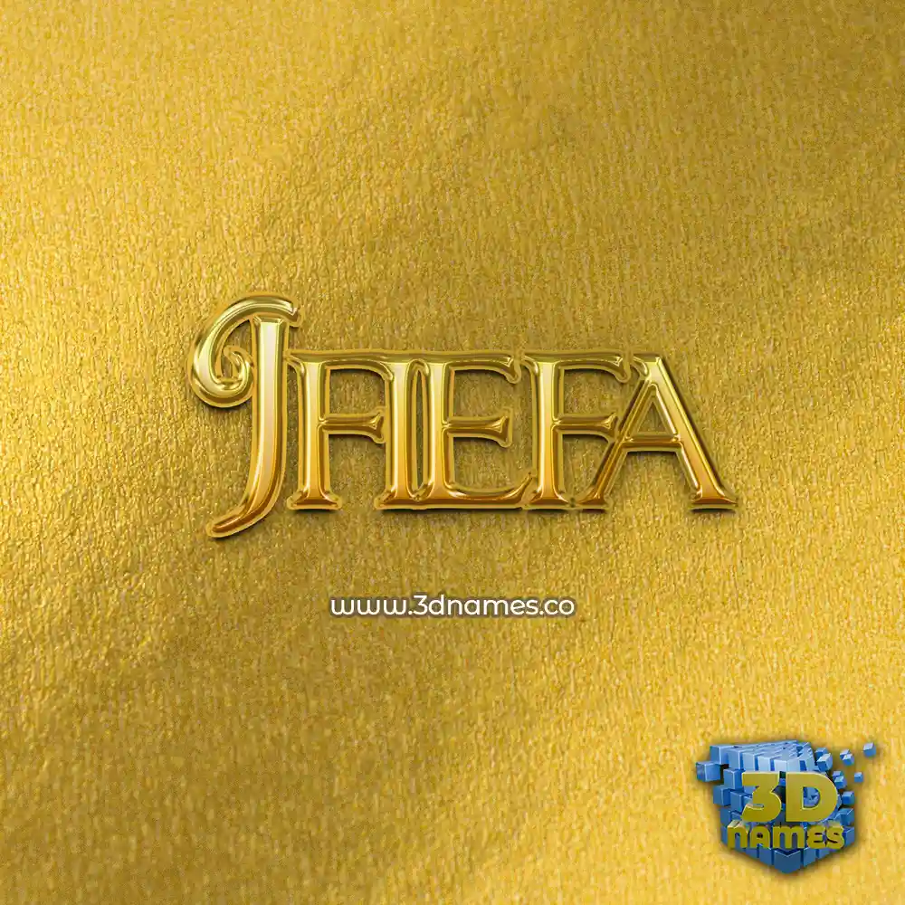 jfiefa in All Gold style - 3D name wallpaper