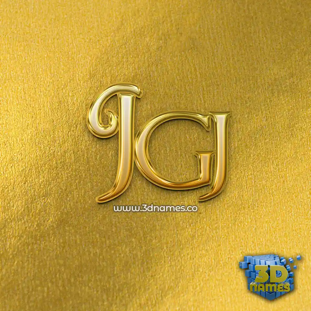 jgj in All Gold style - 3D name wallpaper