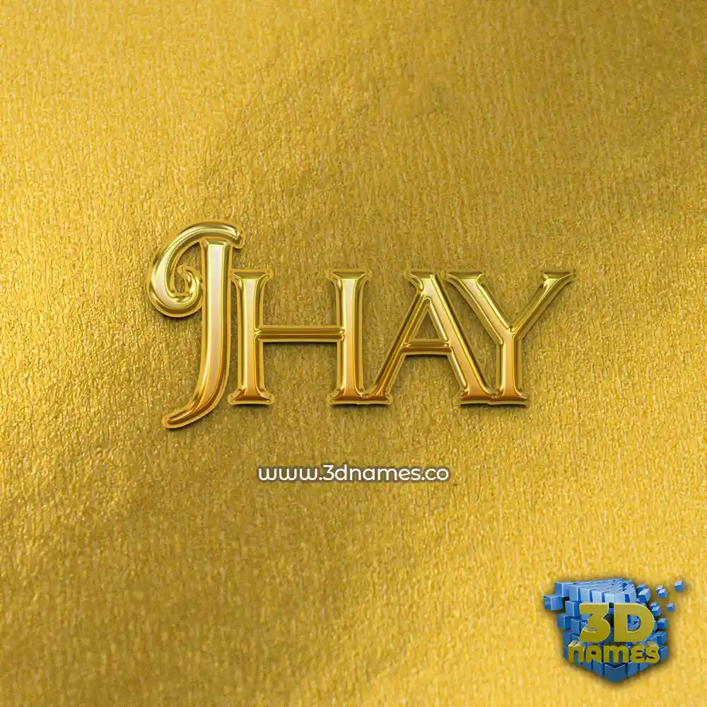 jhay in All Gold style - 3D name wallpaper