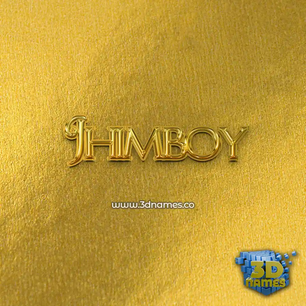 jhimboy in All Gold style - 3D name wallpaper
