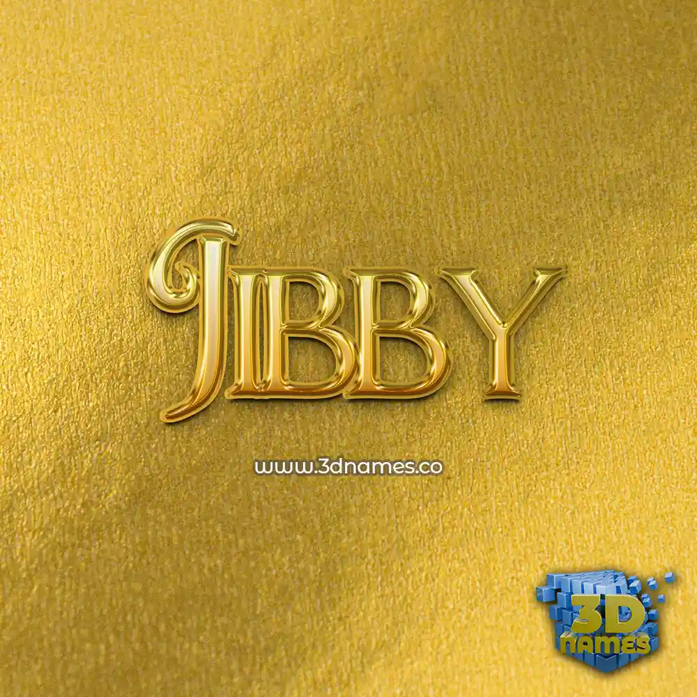jibby in All Gold style - 3D name wallpaper