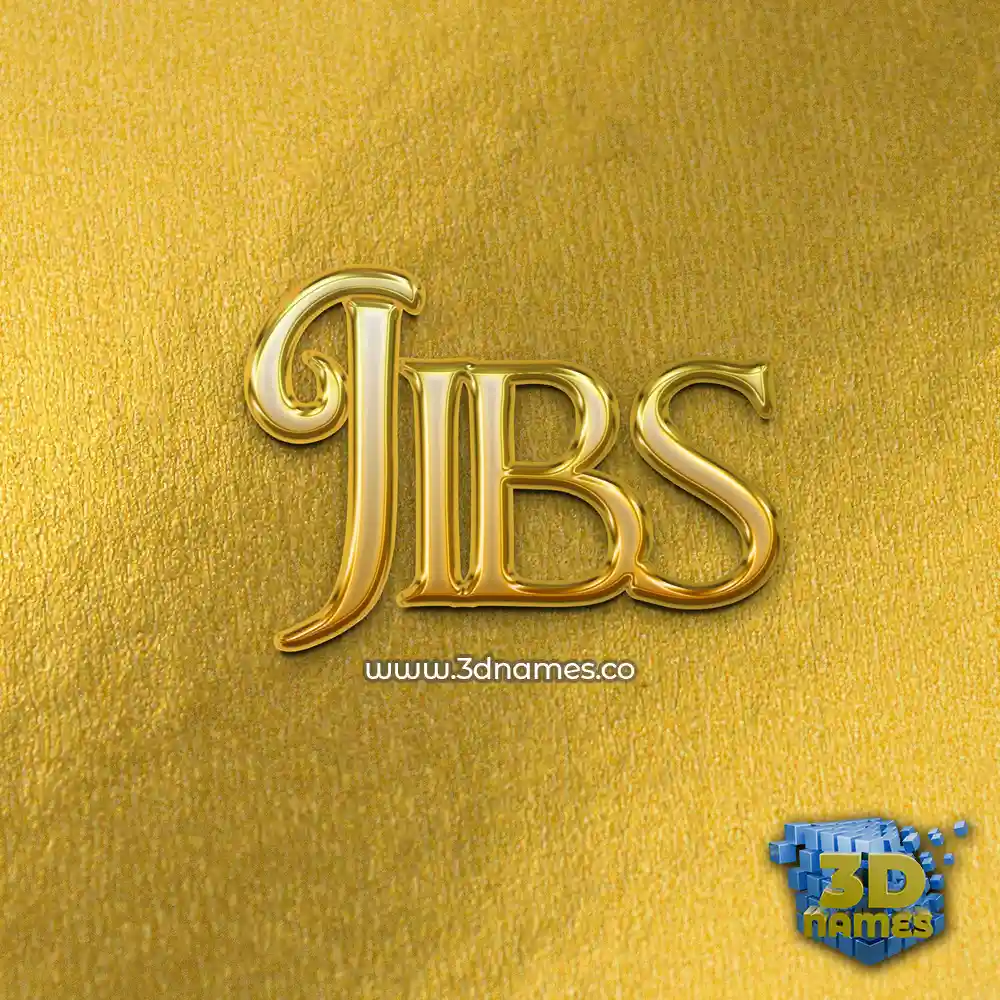 jibs in All Gold style - 3D name wallpaper
