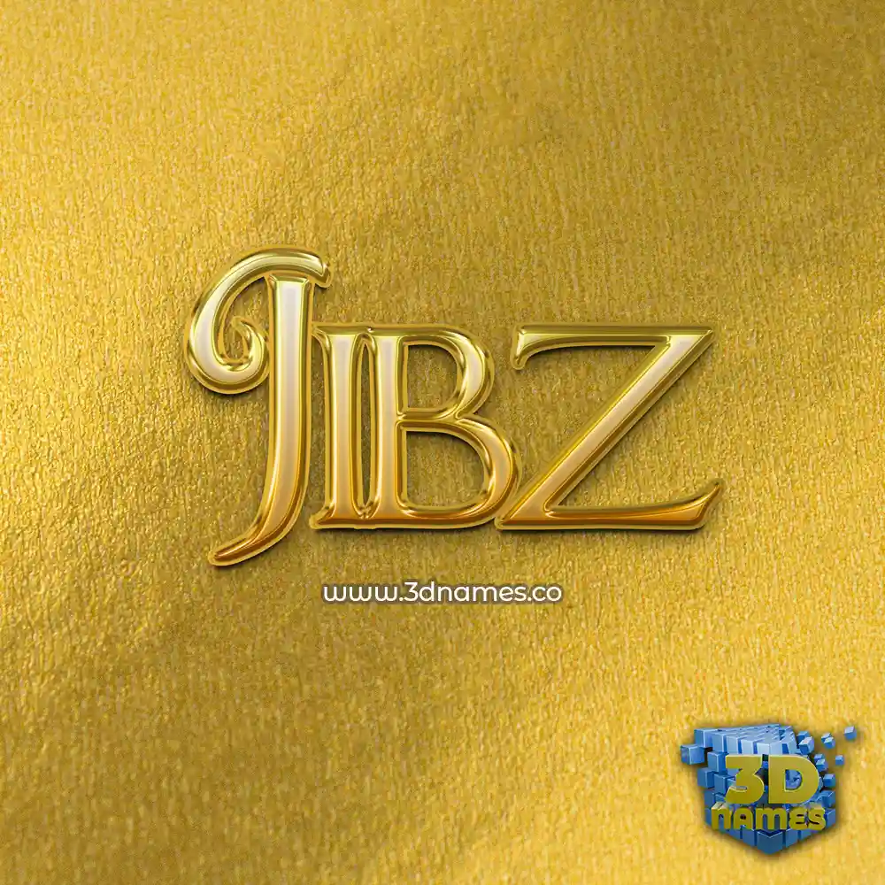 jibz in All Gold style - 3D name wallpaper