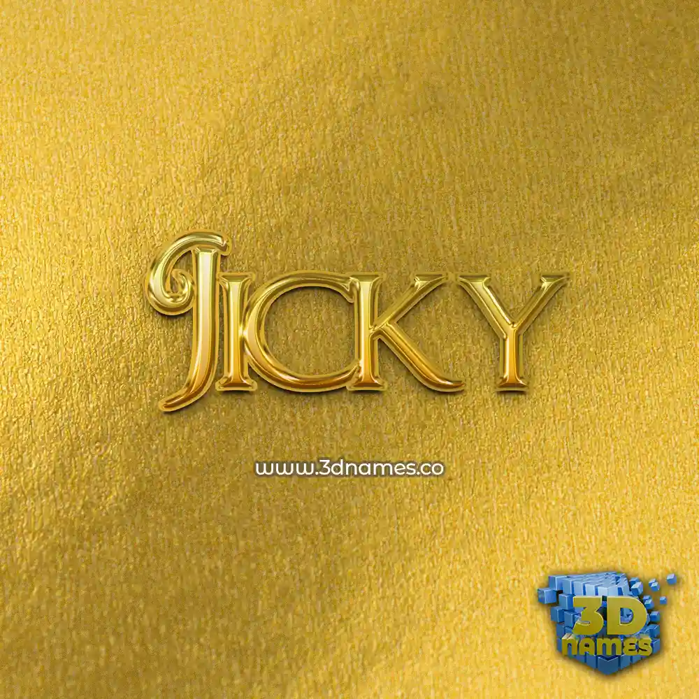 jicky in All Gold style - 3D name wallpaper